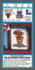 2001  BULLS VS BUCKS  TICKET STUB  NM  RAY ALLEN  HOF  34 POINTS  11 REBOUNDS