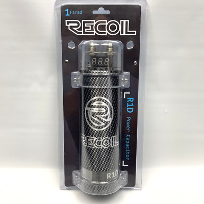Recoil R1D 1.0F Car Audio Capacitor Blue Digital Display 20V Surge Volt New
