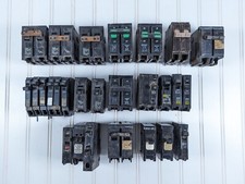 Lot of 27 Circuit Breakers Various Amps Vintage Free Shipping