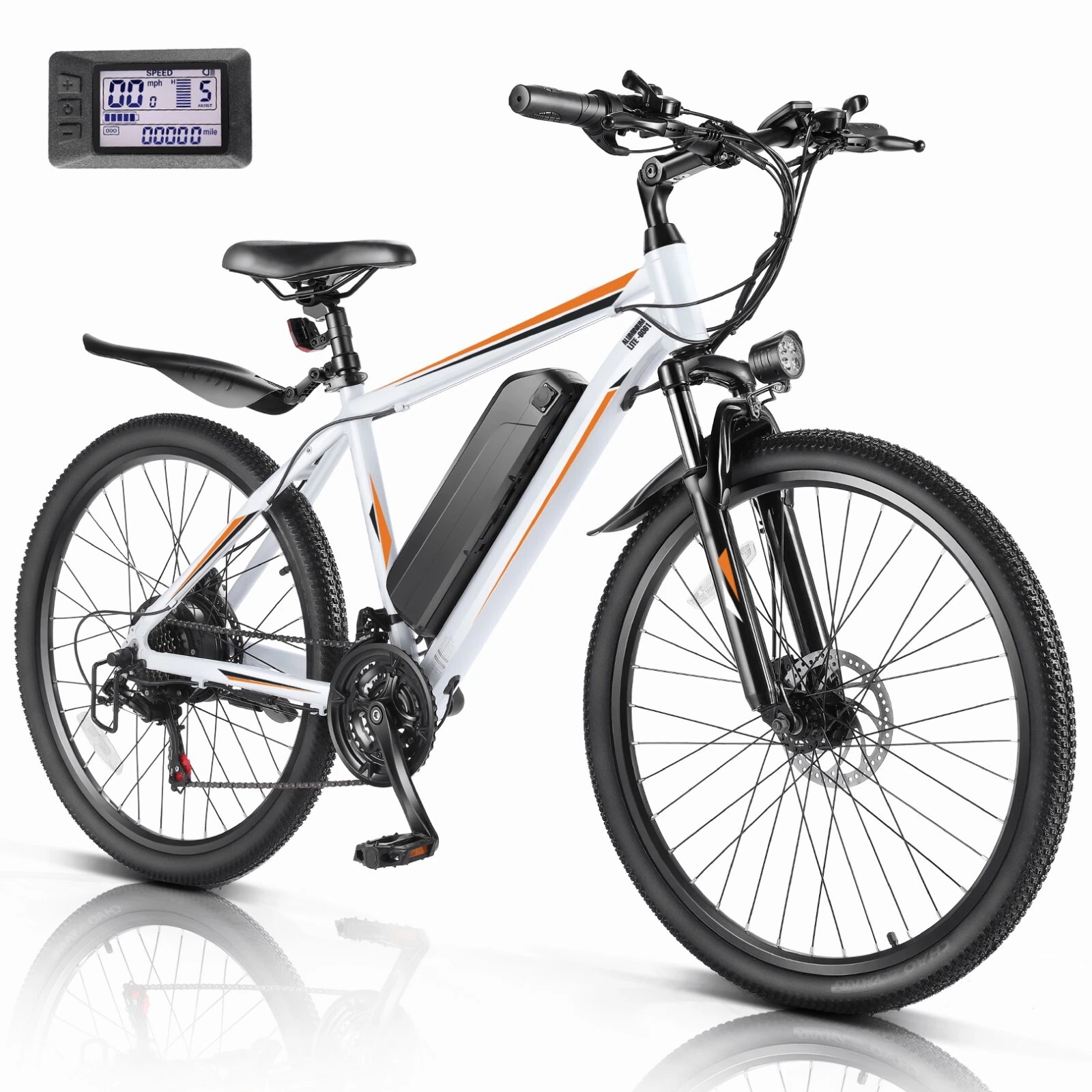 26in Electric Bike 500W 48V Cruiser e Bike PRO 21-Speed Mountain