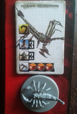 Riesen Skorpion Monster Monolith Spiele Conan Brettspiel Böses Monster Figur & Karte