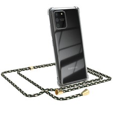 Custodia cellulare per Samsung Galaxy S10 Lite da appendere cordino catena verde camouflage