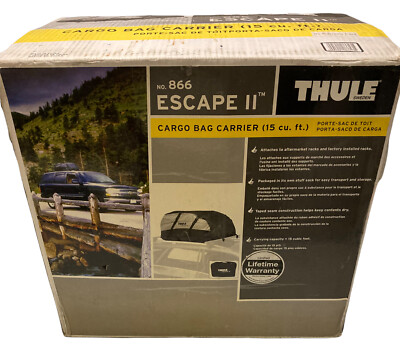 THULE SWEDEN # 866 ESCAPE II CARGO BAG CARRIER 15 CU.FT PRE-OWNED IN BOX 