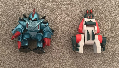 Z-Bot Action Figure Lot (2) Vintage 90s Clean Used