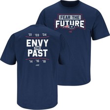Fear The Future T-Shirt for New England Football Fans (SM-5XL) (Navy Short Sleev