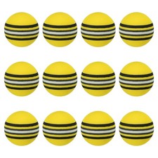 12 Pack Foam Practice Golf Balls EVA 42mm/1.65" Realistic Feel Yellow
