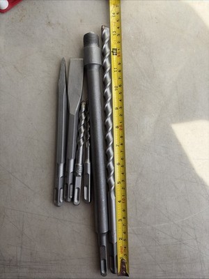 6-Piece SDS Max Concrete Drill Bit Set - Rotary Hammer Bits