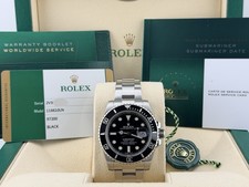 Rolex Submariner Date 116610LN 40mm Black Ceramic Steel Service Card Box Paper
