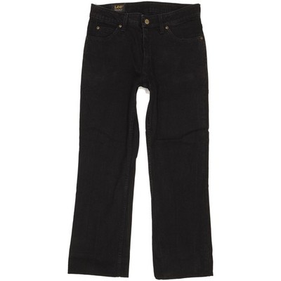 Lee   Herren Schwarz Straight Regular Stretch Jeans W30 L27 (108081)