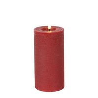 Led-Stumpenkerze Rot Ø 7,5 × 15 Cm, Echtwachs, Timer, IP20 Countryfield
