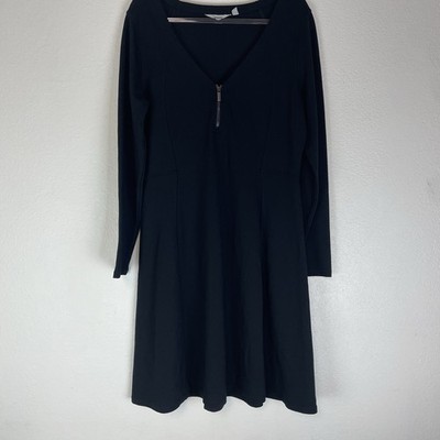 Athleta Dress XL Whereupon Fit & Flare Ponte Black Athleisure LBD  Minimalist | eBay