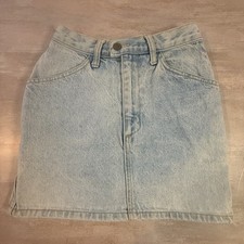 Vintage Guess Georges Marciano USA Made Acid Wash Denim Mini Skirt Size 27