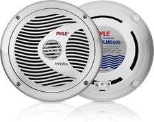 Pyle 6.5  Dual Marine Speakers - 2 Way Waterproof  Weather Resistant, 150 Watt