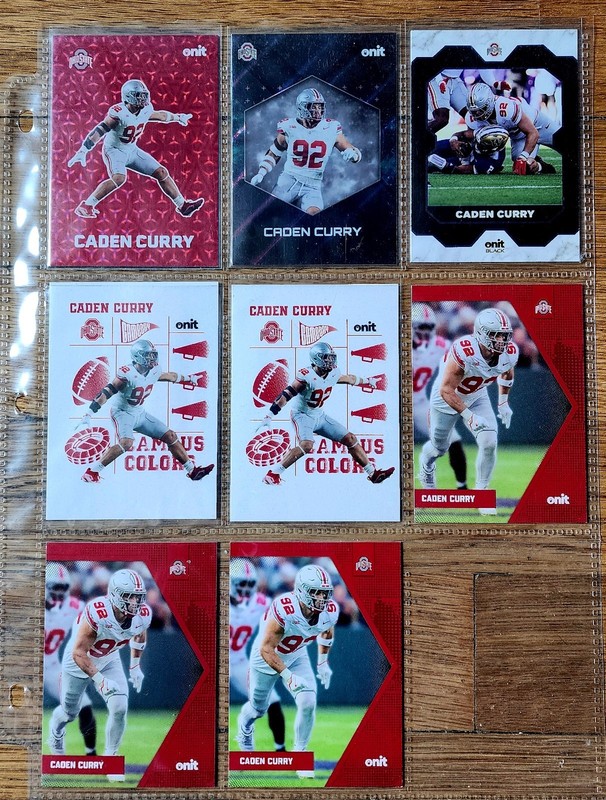 Caden Curry Ohio State Buckeyes Onit Football Card Lot Indianapolis Colts