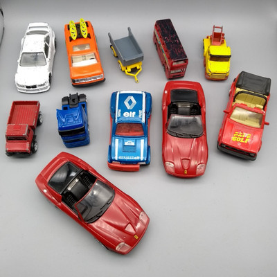 Modellautos Konvolut 11 St, LKW, PKW, Anhänger, SIKU,Bburago, Matchbox