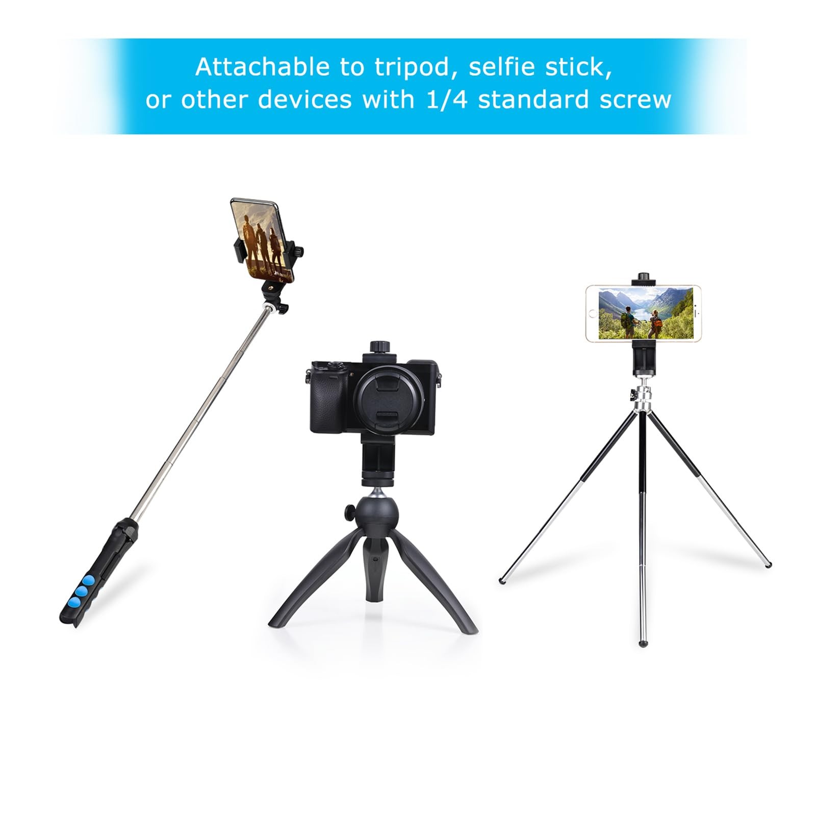 SharingMoment Premium Smartphone Holder/Vertical and Horizontal Tripod Mount ...