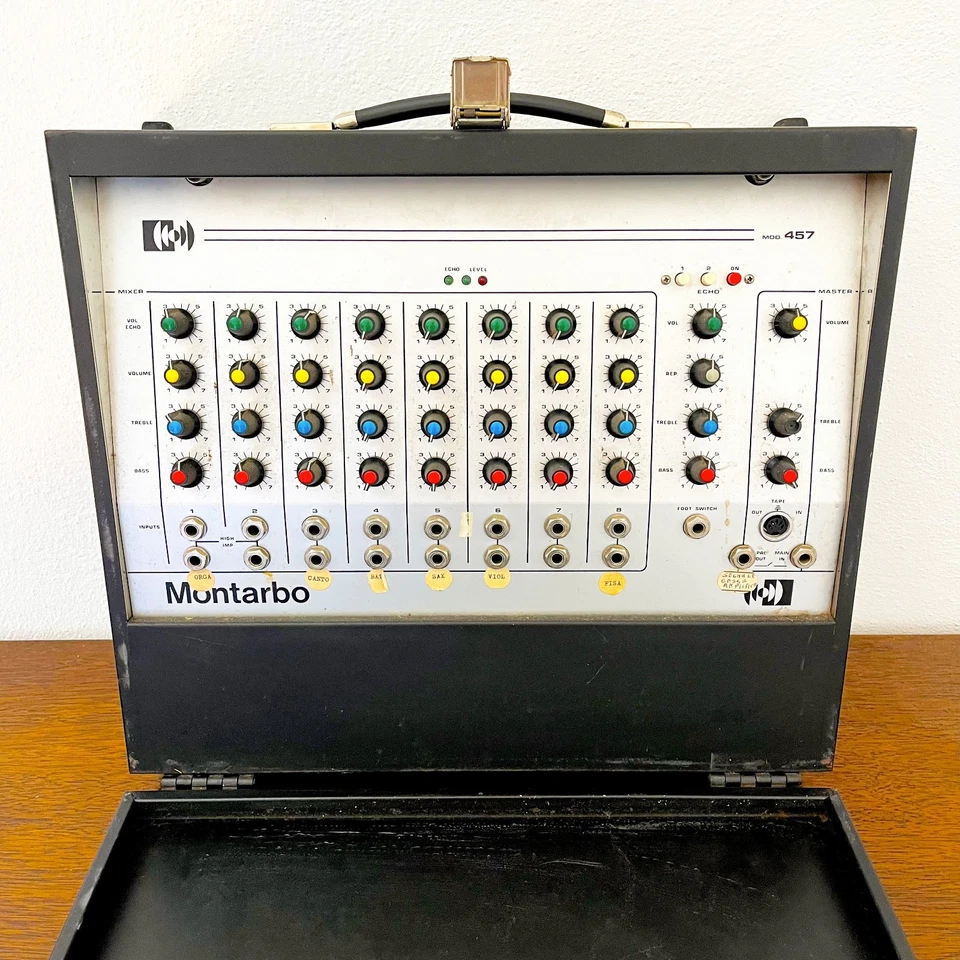 Rare Montarbo 457 - Vintage 8-Channel Mixer with Echo (Made in Italy, 1970s)! - Bild 2 von 4