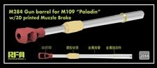 RYEFIELD 2084 1/35 M284 Gun Barrel For M109 "Paladin"w/3D Printed Muzzle Brake