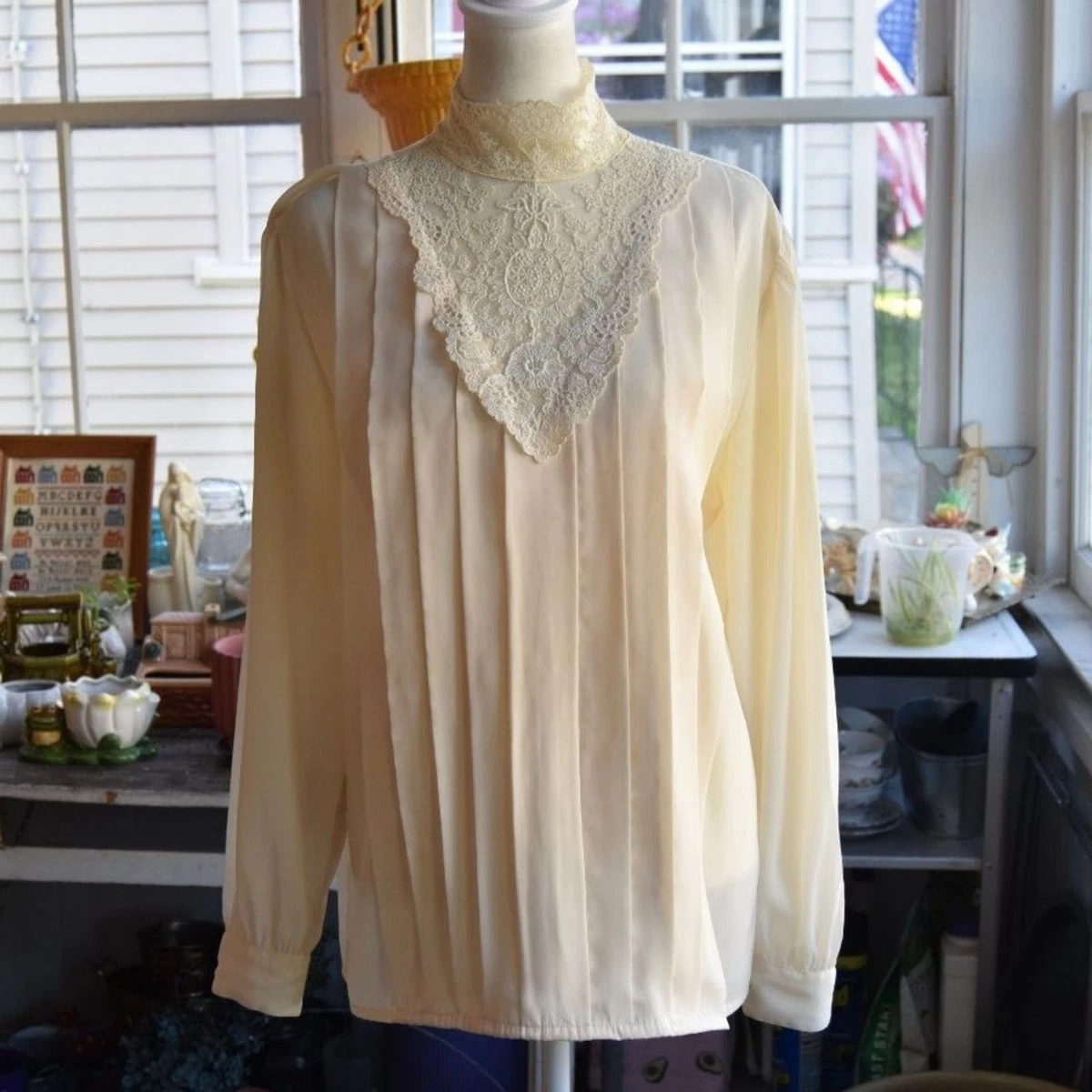 Lace Victorian Vintage Tops for Women for sale | eBay