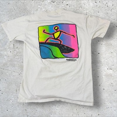Vtg 90s Hawaiian Legends Surf T Shirt Stedman Super Hi-Cru Single Stitch USA L