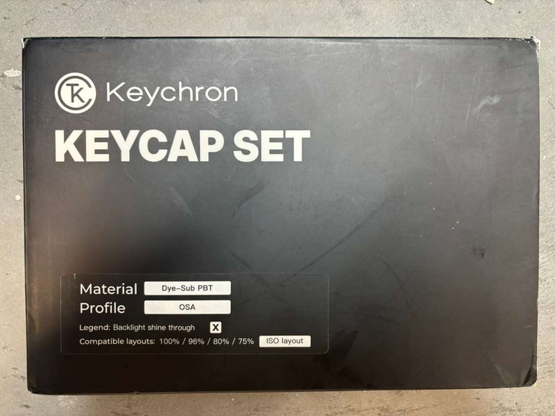 Keychron Keyboard Caps - White Backlight - ISO - BLACK