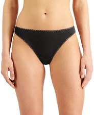 Charter Club Women's Everyday Cotton Bikini Underwear, Classic Black, sz S