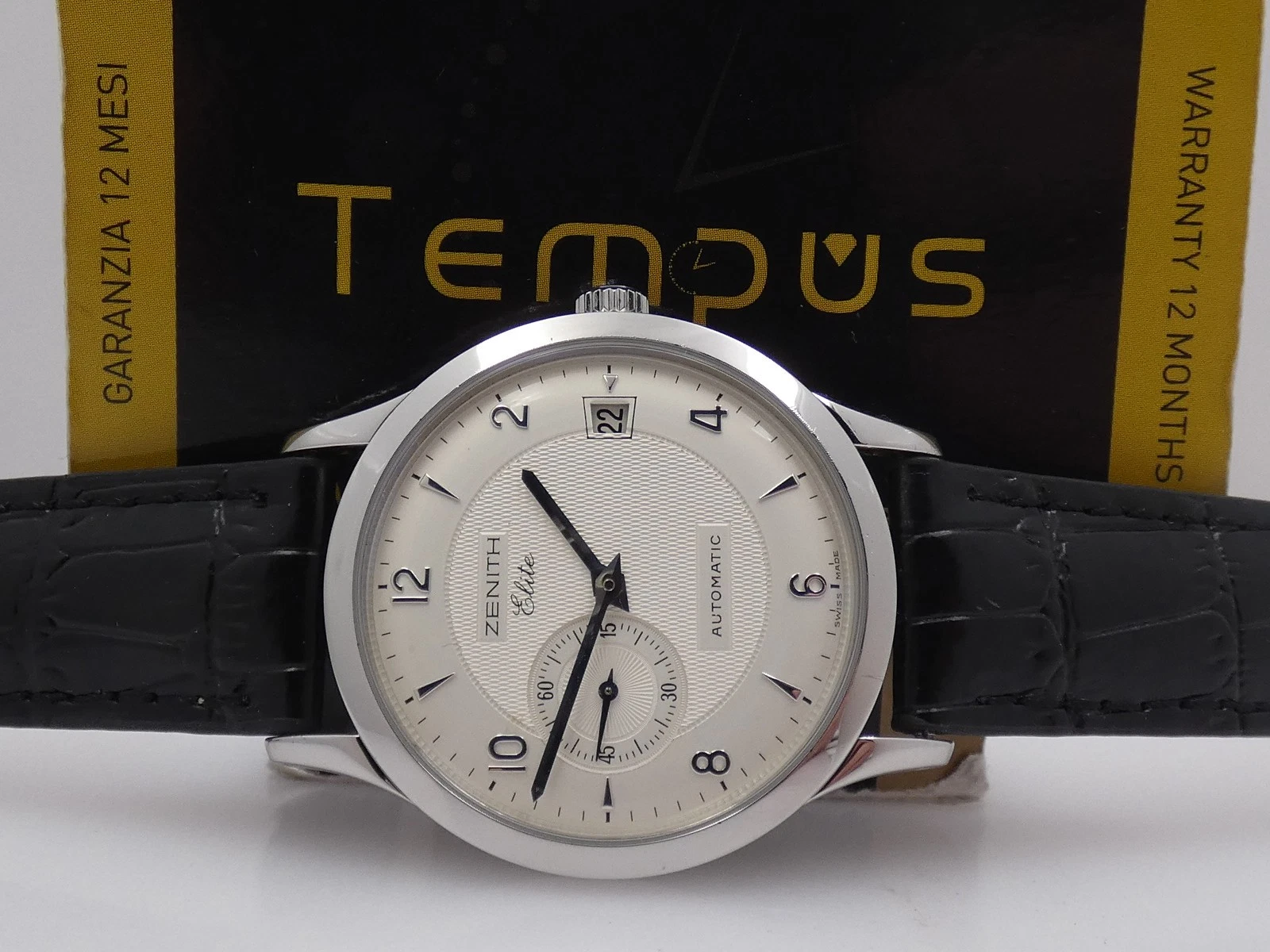 Zenith — ZENITH ELITE WITH PAPERS 2017 HONEY COMB AUTOMATIC STEEL 01.1125.680 WATCH
