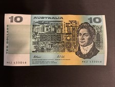 1991 FRASER COLE $10 BANKNOTE A/UNC   JUDGE CONDITION OF YOURSELF
