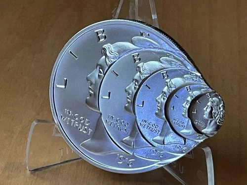 1916 Mercury Dime Fractional Multi-Strike 2 oz 99.9% BU Silver Golden State Mint