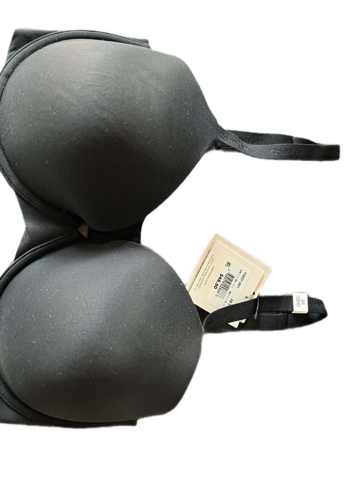 Calvin Klein Black T-Shirt Bra 34DDD Underwire Adjustable Lightly Lined thumbnail 6