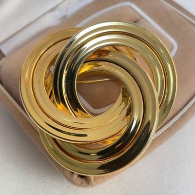 Vintage Gold Quadrat Brosche Turing Square Pin Schmuck Gebraucht