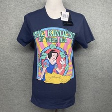 NWT Disney Princess Snow White Mens SM T-Shirt Kindest Of Them All Navy Dwarfs
