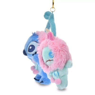 Japan Disney Store Stitch & Scrump Plush Keychain GLOSSY FRUITS