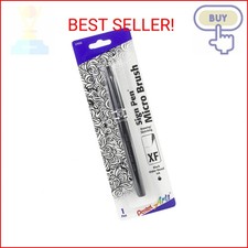 Pentel Arts Sign Pen W/Micro Brush Tip-Black