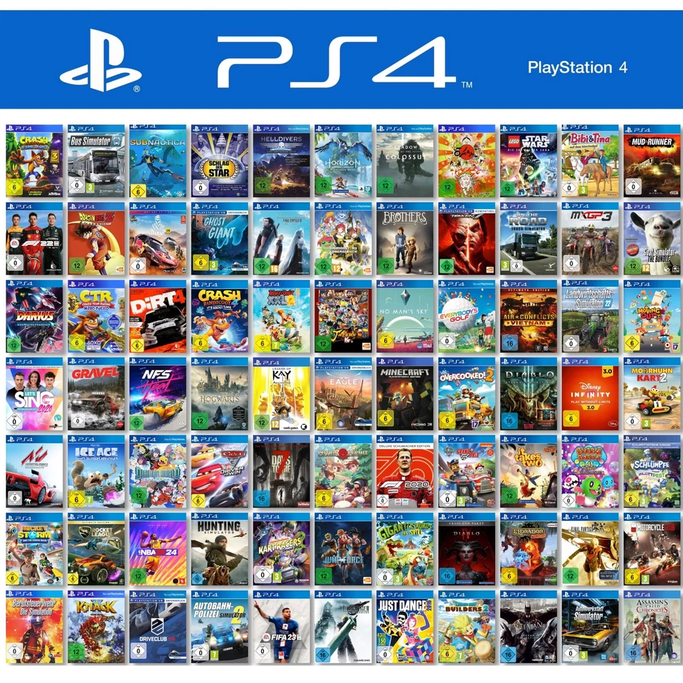 PS4 / PlayStation 4 Spiele-Wahl 🎮 Shooter 💣 Action 🚨 Simulation ⚙️ Racing 🏁 - Bild 1 von 1