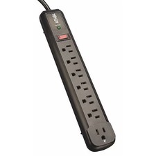Tripp Lite Tlp74rb Outlet Strip, Surge, Right Angled, 7 5-15R, 5-15P, 4 Ft.,