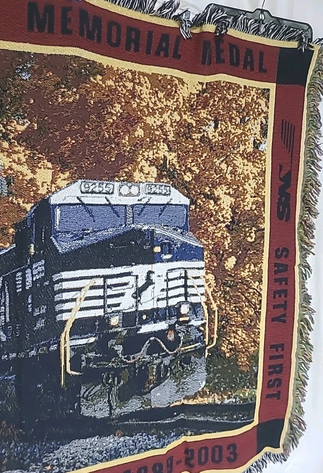 Harriman Safety Medal Norfolk Southern Train 2003 tapiz manta trenes Foto 2 de 4