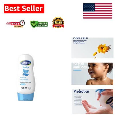 Hypoallergenic Baby Wash & Shampoo with Calendula - 7.8oz Moisturizing Care