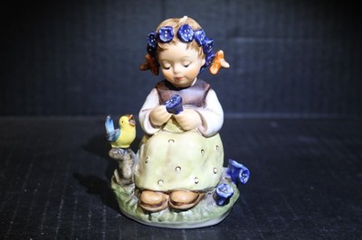 Goebel Hummel 'The Botanist' Girl With Blue Flowers Hum 351 TMK 7