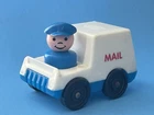 Mail Truck #997 Village & Blue Body Boy With Cap Vtg Fisher Price Little People