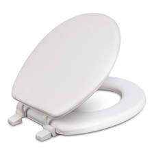 Centoco Toilet Seat Round, Soft Cushioned Vinyl Toilet Seat, HPS20-001, White