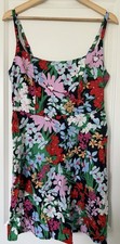 Women’s Old Navy Fit & Flare Linen Blend Bright Floral Cami Dress