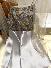 JVN by Jovani Beaded Sequin Satin Prom Dress Sweetheart Short Sz 6