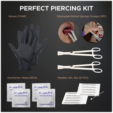Surgical Steel Piercing Kit - Belly Nose Ear Tragus