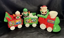Vintage Fisher Price Little People Christmas Santa Train  W/ Sound & Music