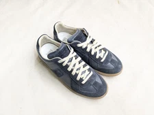 Maison Margiela GAT Sneakers Navy Blue Men 7 40 Leather Suede Low Top Italy Gum