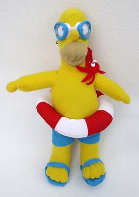 The Simpsons Homer Swimming Plush Stuffed Animal Toy Factory Swim