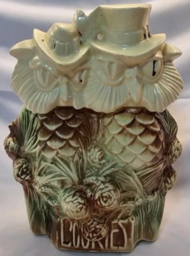 Vintage Mccoy Cookie Jar Owls Mr Mrs Hoot