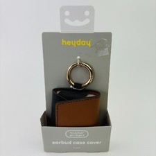 New Heyday Apple fits Airpods Gen 1  Gen 2 Earbud Case Cover Faux Leather Brown