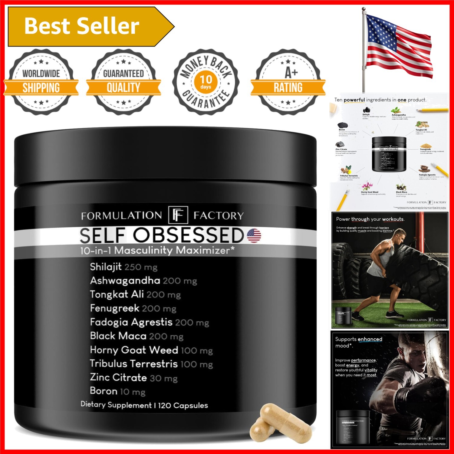 Self Obsessed 10-in-1 Masculinity Maximizer for Men - Boost Vitality & Strength